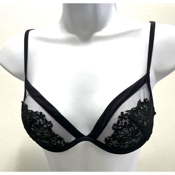 RITRATTI Milano DREAM UNDERWIRE BRA MACRAME Black Underwire Women’s Bra 34 B - Picture 1 of 11